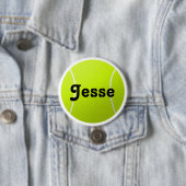Anpassbarer Text-Tennis-Ball für Spieler und Fans Button (Beispiel)