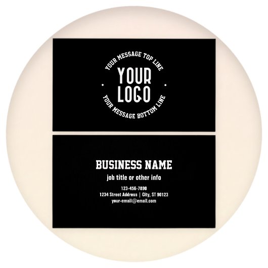 Anpassbarer Text und Ihr hochgeladenes Logo oder B