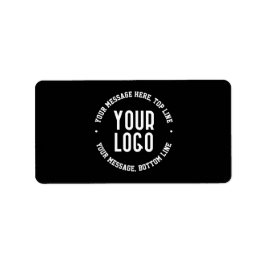 Anpassbarer Text und Ihr hochgeladenes Logo oder B Adressaufkleber