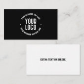 Anpassbarer Text und Ihr hochgeladenes Logo oder B Begleitkarte (Vorne/Hinten)