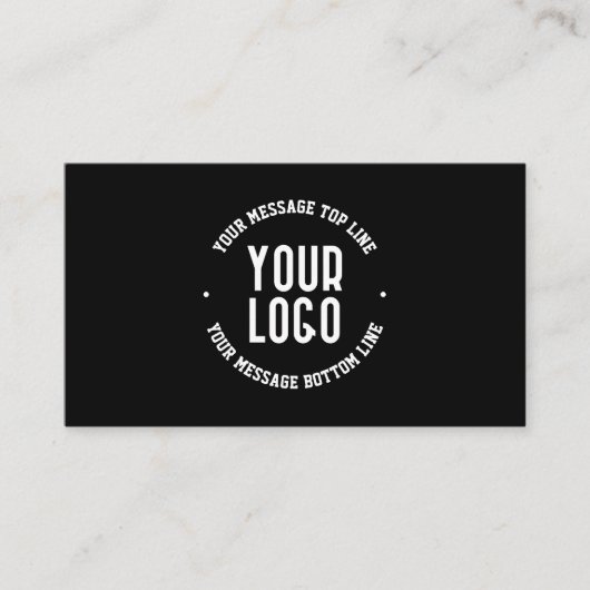 Anpassbarer Text und Ihr hochgeladenes Logo oder B Begleitkarte (Vorderseite)