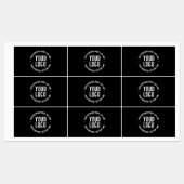 Anpassbarer Text und Ihr hochgeladenes Logo oder B Etiketten (Blatt)