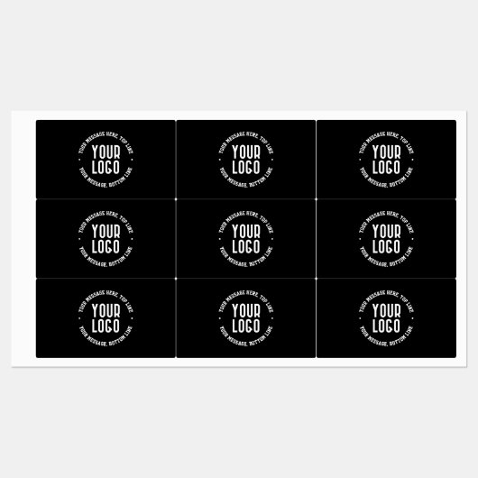 Anpassbarer Text und Ihr hochgeladenes Logo oder B Etiketten (Blatt)