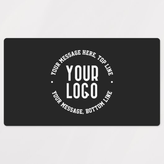 Anpassbarer Text und Ihr hochgeladenes Logo oder B Etiketten (Design 2)