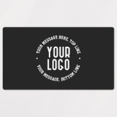 Anpassbarer Text und Ihr hochgeladenes Logo oder B Etiketten (Design 1)