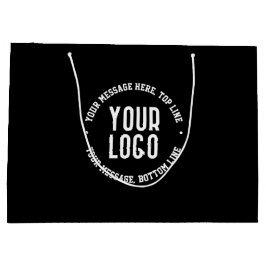 Anpassbarer Text und Ihr hochgeladenes Logo oder B Große Geschenktüte