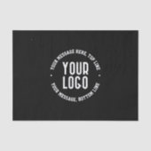 Anpassbarer Text und Ihr hochgeladenes Logo oder B Seidenpapier (Vorderseite)