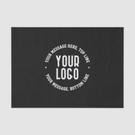 Anpassbarer Text und Ihr hochgeladenes Logo oder B Seidenpapier