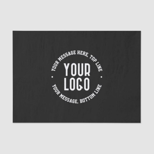 Anpassbarer Text und Ihr hochgeladenes Logo oder B Seidenpapier (Vorderseite)
