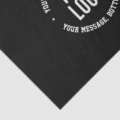 Anpassbarer Text und Ihr hochgeladenes Logo oder B Seidenpapier (Ausschnitt)