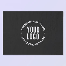 Anpassbarer Text und Ihr hochgeladenes Logo oder B Seidenpapier