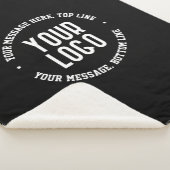 Anpassbarer Text und Ihr hochgeladenes Logo oder B Sherpadecke (3/4)