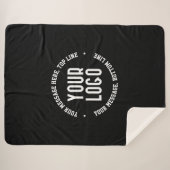 Anpassbarer Text und Ihr hochgeladenes Logo oder B Sherpadecke (Vorderseite (Horizontal))