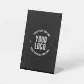 Anpassbarer Text und Ihr hochgeladenes Logo oder B Sockelschild (Vorderseite)