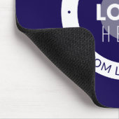 Anpassbarer Text und Ihr Logo | Dunkelblau Lila Mousepad (Ecke)