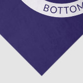 Anpassbarer Text und Ihr Logo | Dunkelblau Lila Seidenpapier (Detail)