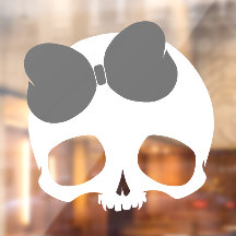 Anpassbarer Totenkopf mit Schleife