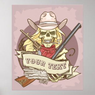 Anpassbarer Totenkopf Poster