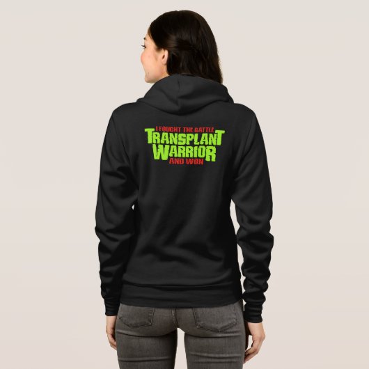Anpassbarer Transplantationswarrior Hoodie (Schwarz voll)