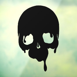 Anpassbarer tropfender Schädel Fensteraufkleber
