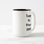 Anpassbarer Trump für das Gefängnis 2024 Zweifarbige Tasse (VorderseiteRechts)