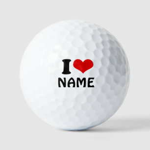 Anpassbarer Valentinstag Ich liebe Herz Anpassung Golfball