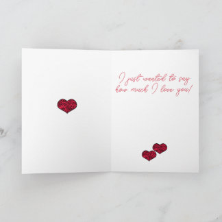 Anpassbarer Valentinstag mit Teddy und Blume Karte