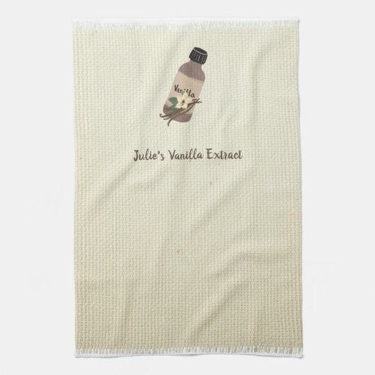Anpassbarer Vanilla Extract Maker Geschirrtuch (Vertikal)