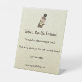 Anpassbarer Vanilla Extract Maker Market Sockelschild