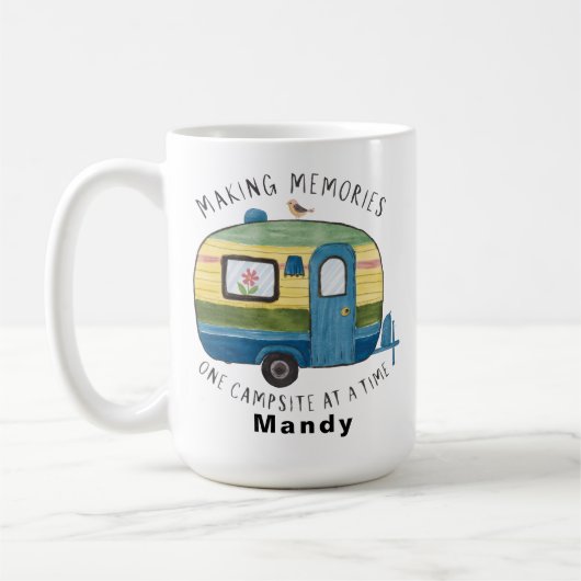 Anpassbarer Vintage-Camper-Reisekaffee Kaffeetasse (Links)