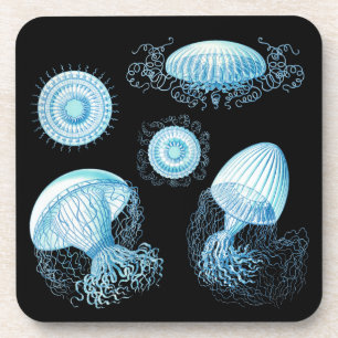 Anpassbarer Vintage Haeckel Qualle Getränkeuntersetzer