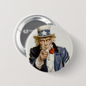 Anpassbarer Vintage-Onkel Sam Button (Vorne & Hinten)