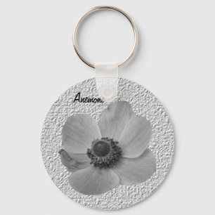 Anpassbarer Vintager Anemone-Schlüsselanhänger Schlüsselanhänger