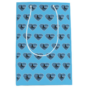 Anpassbarer Wassermann Orca Schwertwal Himmelblau Mittlere Geschenktüte