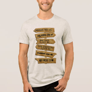 Anpassbarer Wegweiser im "MASH"-Stil, verbessert T Tri-Blend Shirt