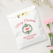Anpassbarer Weihnachts-Blumenkranz Geschenktütchen (Versiegelt)