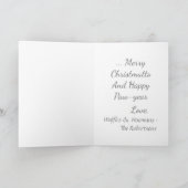 Anpassbarer Weihnachtsboxerdog Karte (Innenseite)