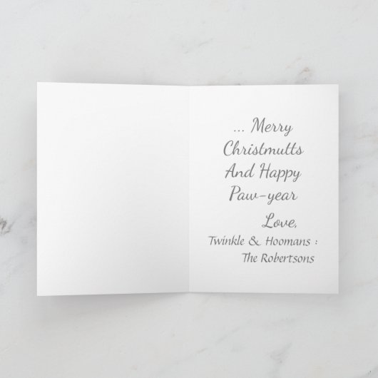 Anpassbarer Weihnachtshund Chihuahua Feiertagskarte (Innenseite)