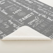 Anpassbarer Weihnachtstext Sherpadecke (3/4)