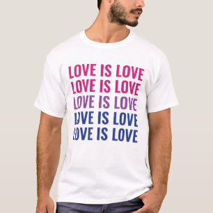 Anpassbarer wiederholender Text LGBTQ Bisexueller  T-Shirt