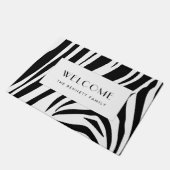 Anpassbarer Zebradruck Fußmatte (Schrägansicht)