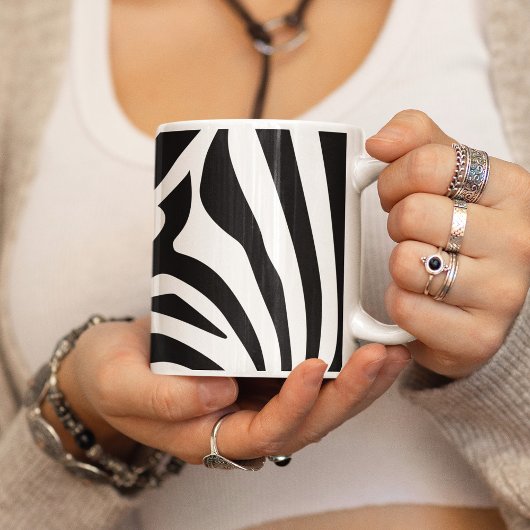 Anpassbarer Zebradruck Kaffeetasse
