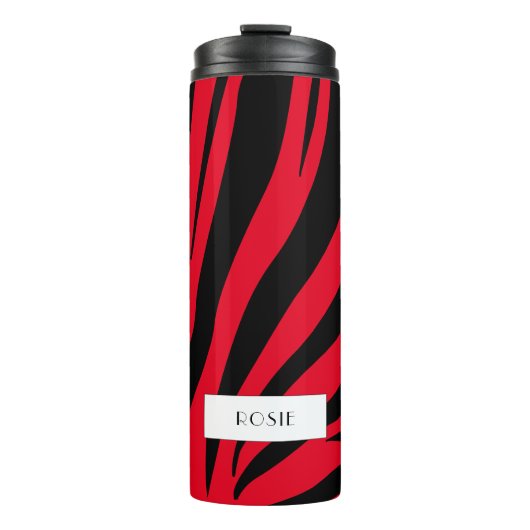 Anpassbarer Zebradruck Thermosbecher (Vorderseite)