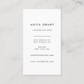 Anpassbarer Zebradruck Visitenkarte (Rückseite)