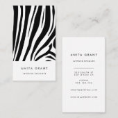 Anpassbarer Zebradruck Visitenkarte (Vorne/Hinten)
