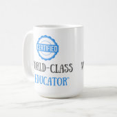 Anpassbarer zertifizierter Lehrer Kaffeetasse (Vorderseite Links)