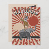 Anpassbarer Zirkus Postkarte (Vorne/Hinten)
