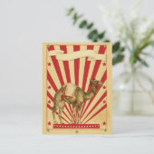 Anpassbarer Zirkus Postkarte (Stehend Vorderseite)