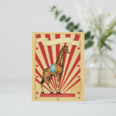 Anpassbarer Zirkus Postkarte (Stehend Vorderseite)