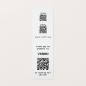 Anpassbarer zweiseitiger dreiteiliger QR-Code Visitenkarten (Außenseite Aufgefaltet)